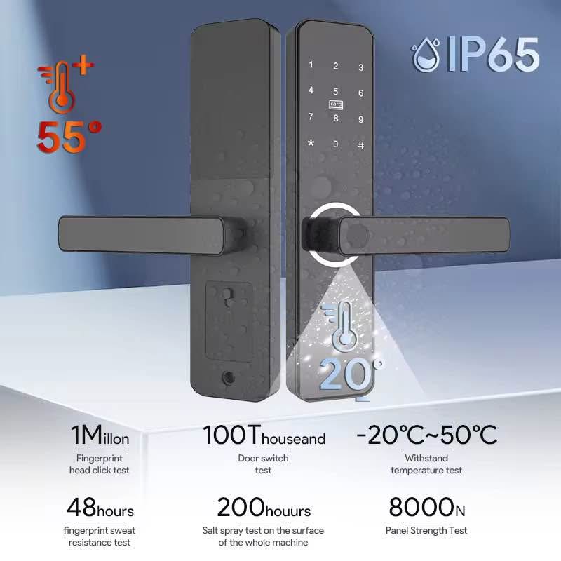 Smart Door Lock Digital Fingerprint APP Password Key Security Lock