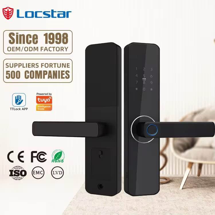Smart Door Lock Digital Fingerprint APP Password Key Security Lock