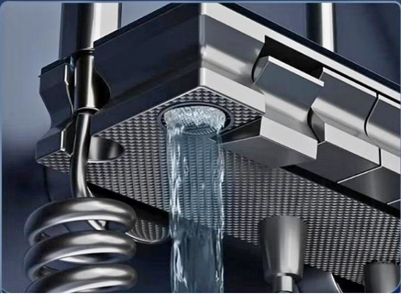 Digital LED Display Shower Head With Piano Button