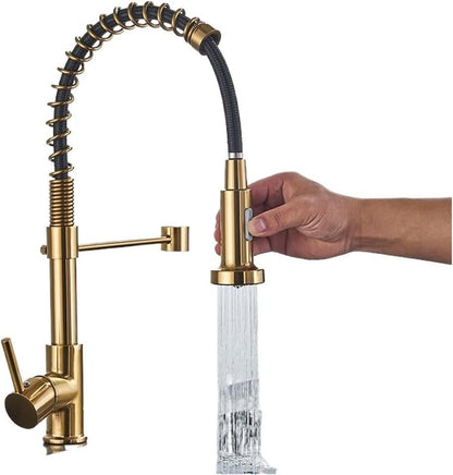 Kitchen Faucet Pull Down Single Handle Mixer Tap With 360 Rotation