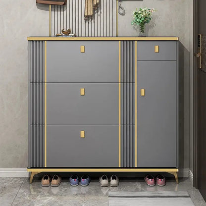 Luxury High Quality Slim Shoe Cabinet with Multiple Drawers