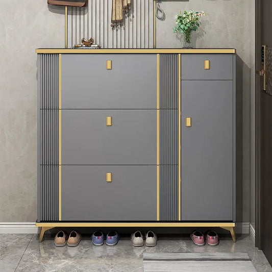 Luxury High Quality Slim Shoe Cabinet with Multiple Drawers