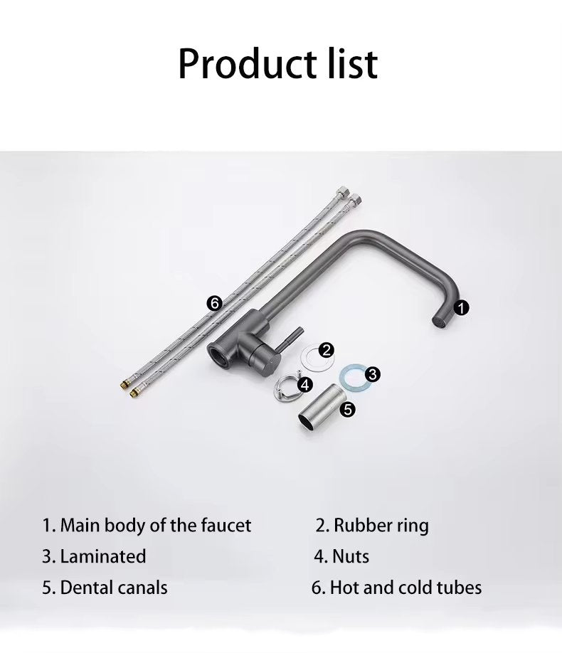 Stainless Steel Kitchen Faucet with Mixer