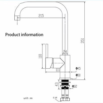 Stainless Steel Kitchen Faucet with Mixer