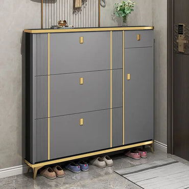Luxury High Quality Slim Shoe Cabinet with Multiple Drawers