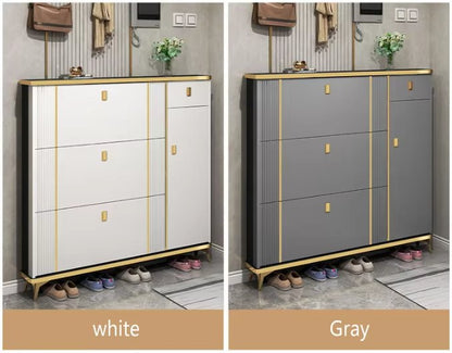 Luxury High Quality Slim Shoe Cabinet with Multiple Drawers