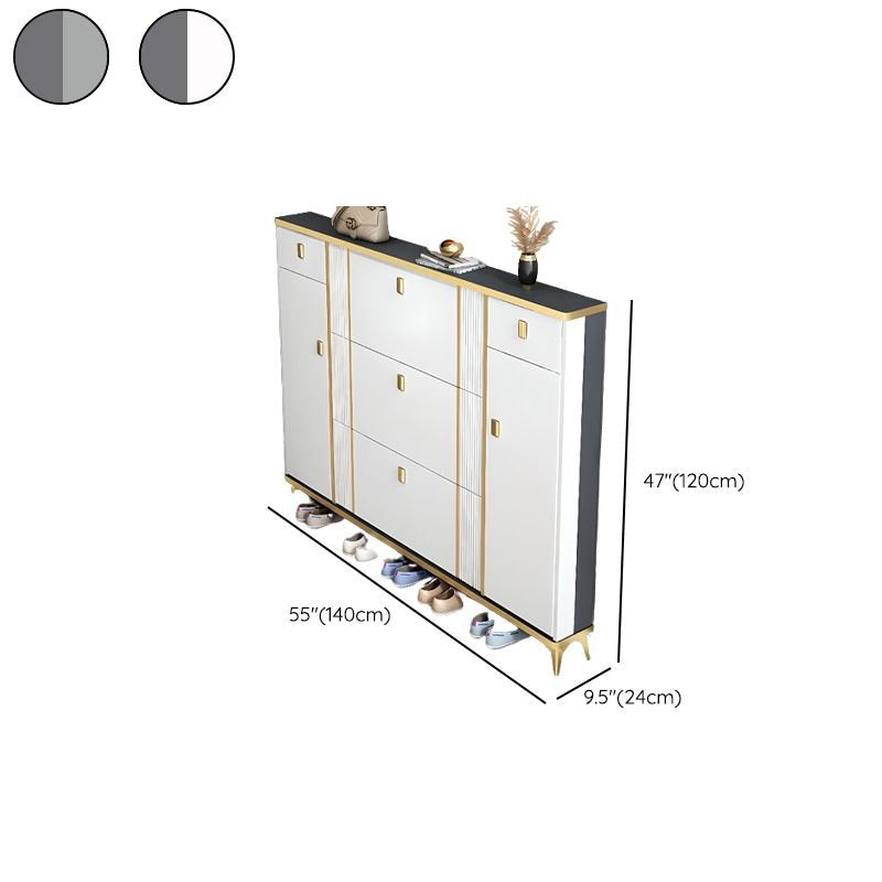 Luxury High Quality Slim Shoe Cabinet with Multiple Drawers