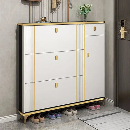 Luxury High Quality Slim Shoe Cabinet with Multiple Drawers