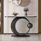 Luxury Half Circle Console Marble Look Table