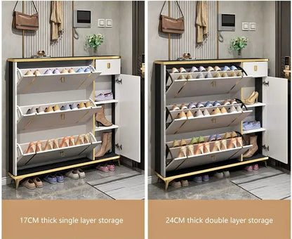 Luxury High Quality Slim Shoe Cabinet with Multiple Drawers