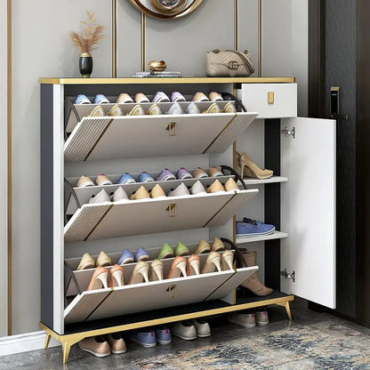 Luxury High Quality Slim Shoe Cabinet with Multiple Drawers