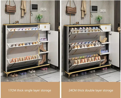 Luxury High Quality Slim Shoe Cabinet with Multiple Drawers