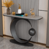 Modanio Contemporary Half Moon Console Table – Stylish Accent and Sofa Table