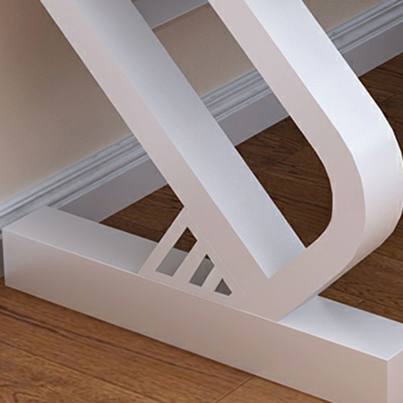 Tempered Glass Computer Desk - Modern Z-Shaped Metal Frame Computer Table