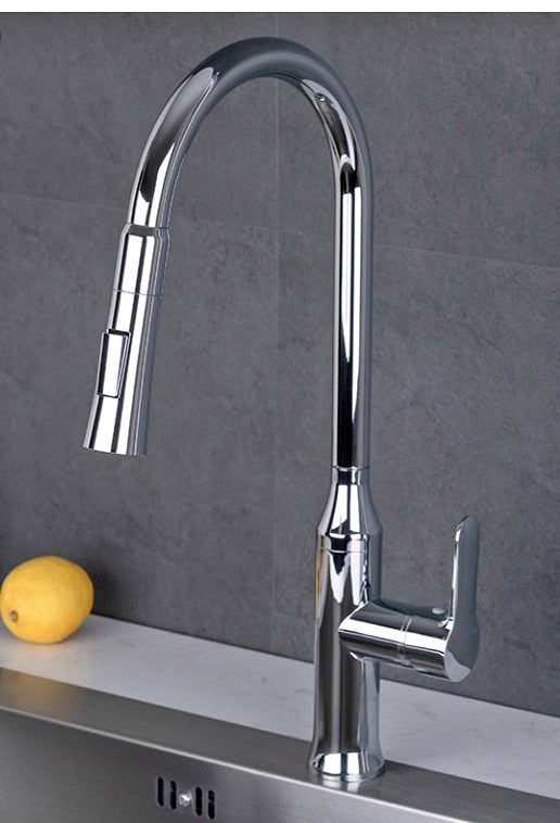 Kitchen Faucet WaterMark Chrome Single Lever Pull Out Handle swivel 360 degrees water Mixer Tap