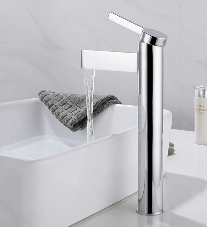 Contemporary Basin Mixer Tap Deck Mounted Brass For Bathroom
