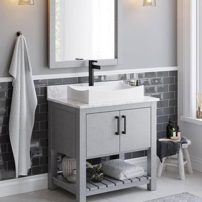 Contemporary Basin Mixer Tap Deck Mounted Brass For Bathroom