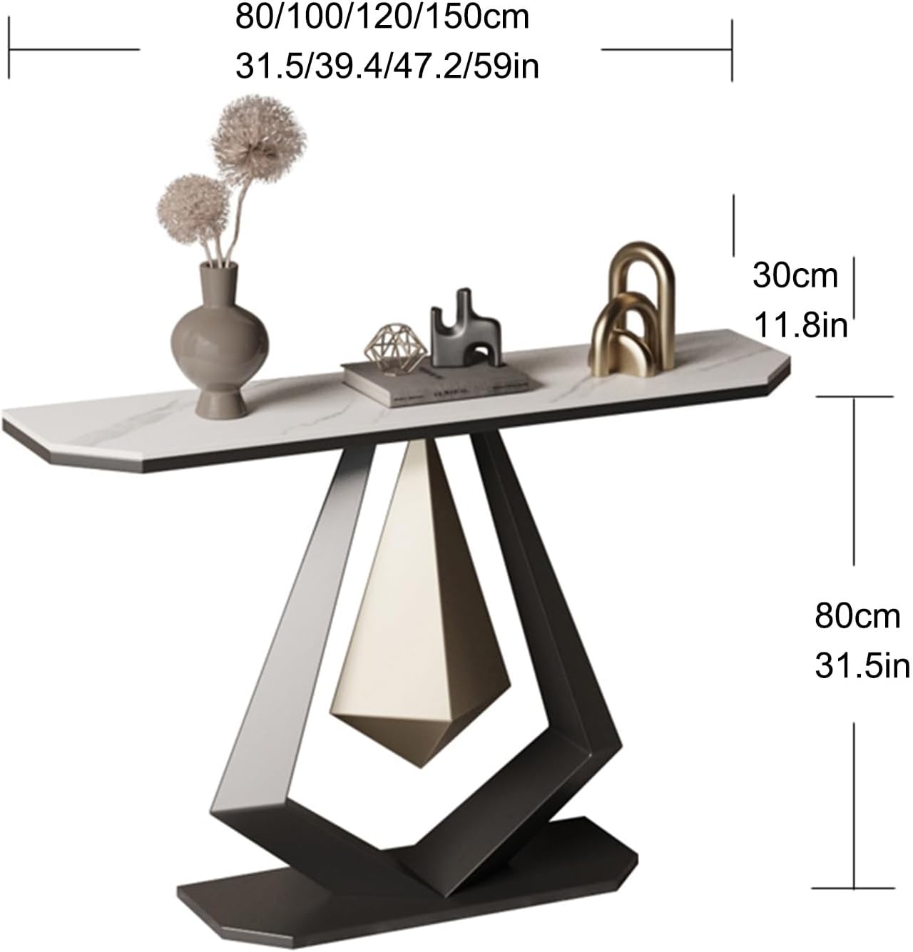 Contemporary Narrow Console Table – Sturdy Entryway, Hallway, or Sofa Table for Living Room and Foyer