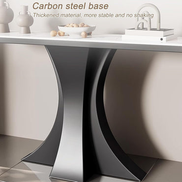 Sleek Narrow Console Table with Metal Base – Entryway and Sofa Table for Living Room or Entrance