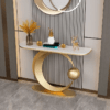 Modanio Contemporary Half Moon Console Table – Stylish Accent and Sofa Table