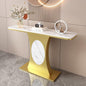 Modern Entryway Console Table Narrow Sofa Table with Gold Metal Frame Easy to Assemble 120×30cm