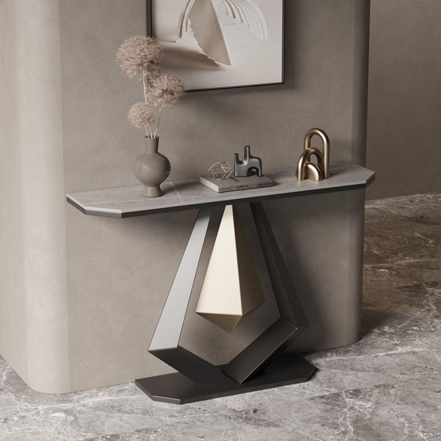Contemporary Narrow Console Table – Sturdy Entryway, Hallway, or Sofa Table for Living Room and Foyer