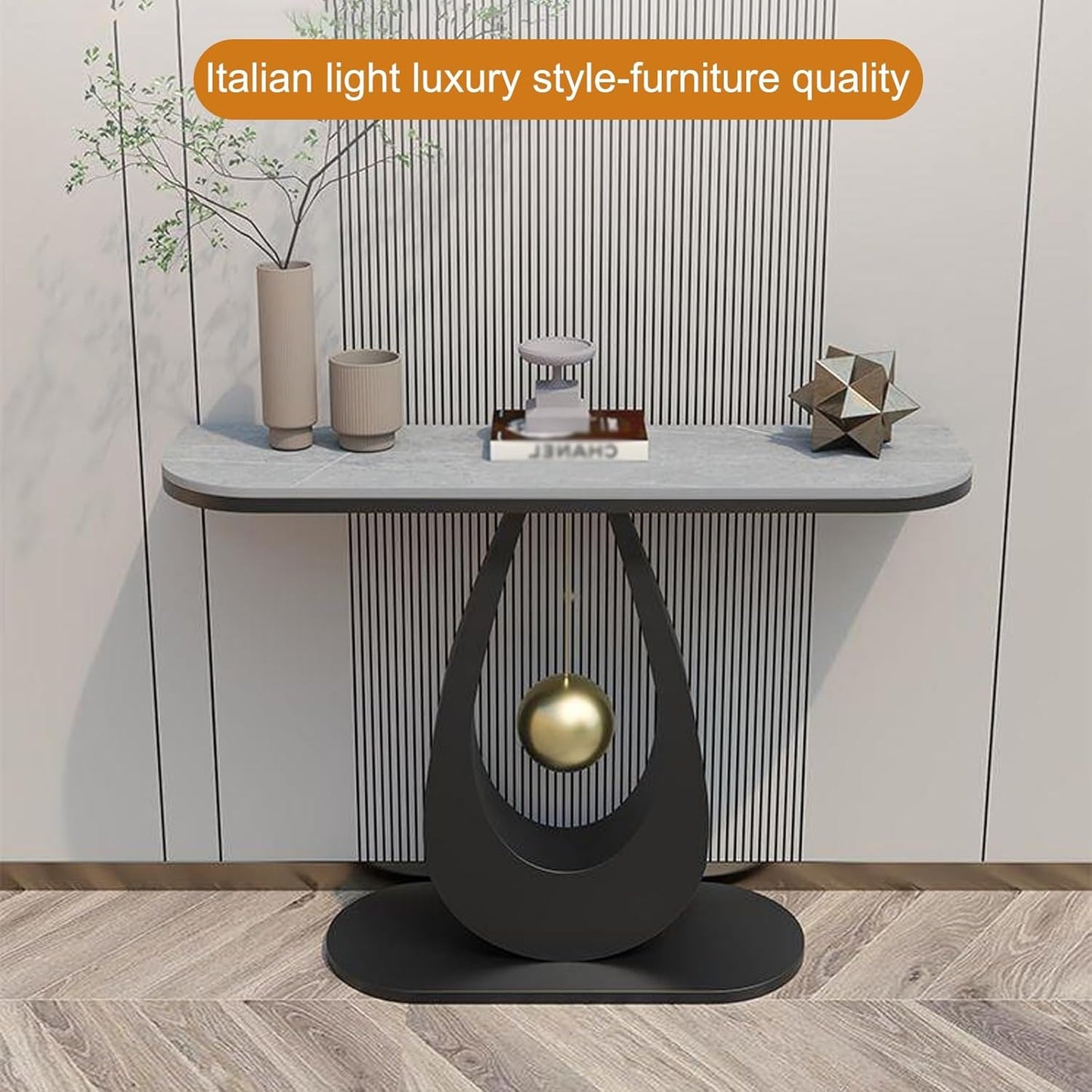 Sleek Minimalist Console Table – Long Contemporary Accent Table for Entryway, Hallway, Living Room, or Foyer