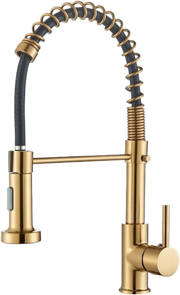 PK001-G Kitchen Faucet with Dual Function Pull-Down Spray head Gold