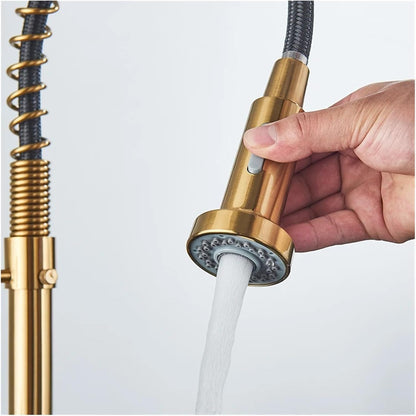 PK001-G Kitchen Faucet with Dual Function Pull-Down Spray head Gold