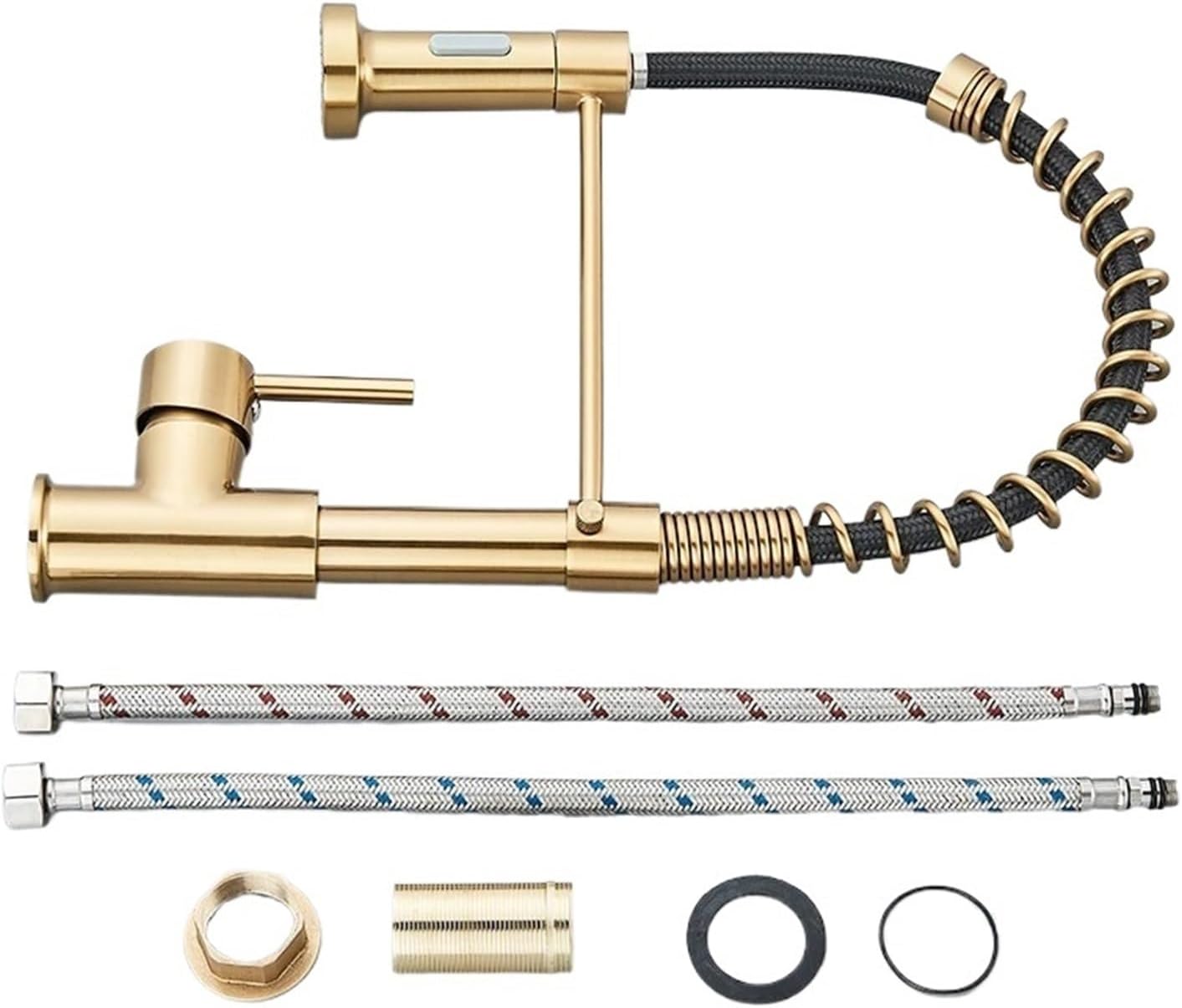PK001-G Kitchen Faucet with Dual Function Pull-Down Spray head Gold