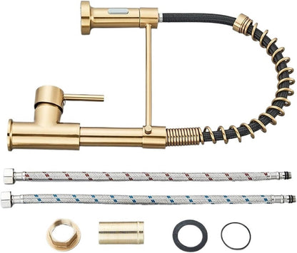 PK001-G Kitchen Faucet with Dual Function Pull-Down Spray head Gold