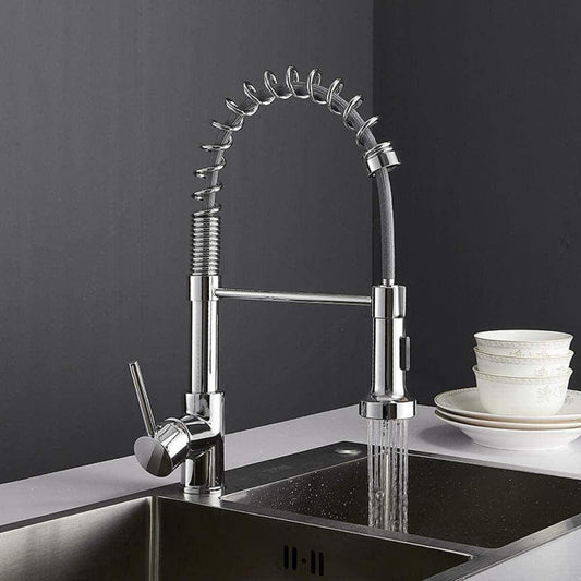PK001-C Kitchen Faucet with Dual Function Pull-Down Spray head Chrome