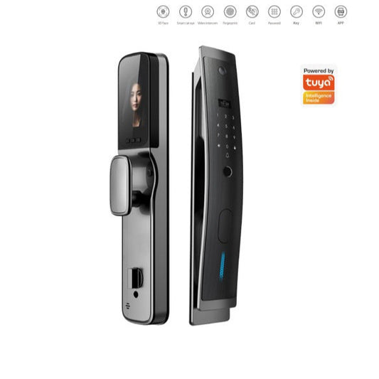 Smart Lock Digital Door Lock With 3D Face Recognition, Lcd Display & Camera (S96)