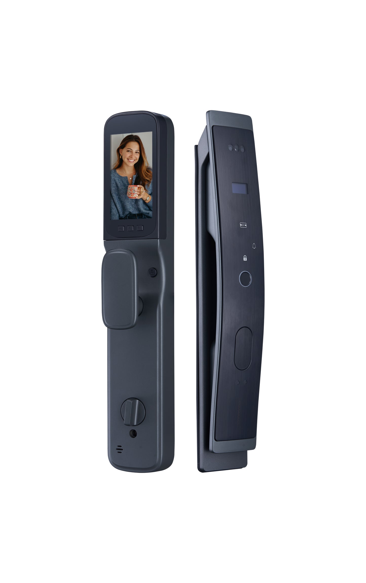 Smart Lock Digital Door Lock With 3D Face Recognition, Lcd Display & Camera (S96)