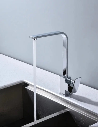 SK003-C Chrome Square Gooseneck Swivel Sndry Sink Kitchen Mixer Faucet Tap
