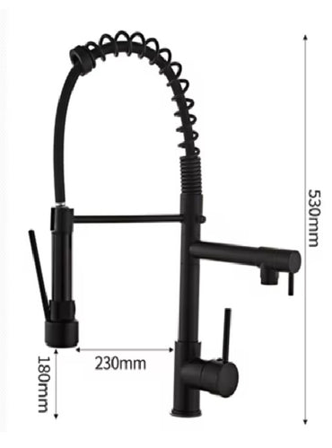 PK002-B Stainless Steel Kitchen Faucet - Pull Out Spray Head and Gooseneck Spout Design