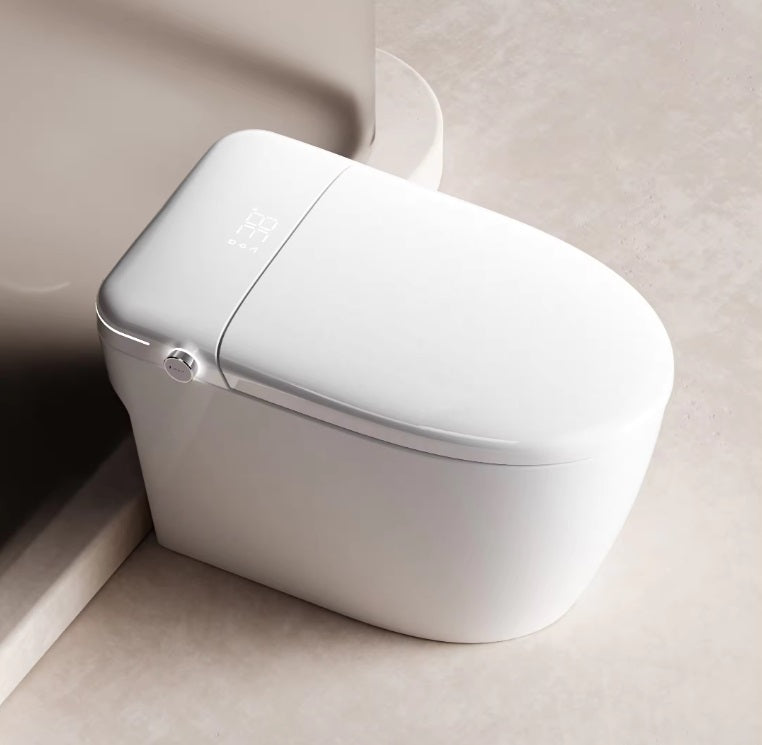 Smart Toilet, with Warm Water Dual Auto with Remote Flush, Self Clean
