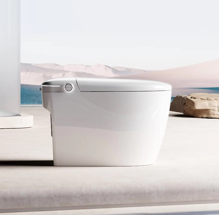 Smart Toilet, with Warm Water Dual Auto with Remote Flush, Self Clean