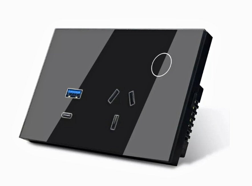 Wifi Smart Touch Switch Power Point AU Wall Socket With USB Outlet+ Type C PD30W