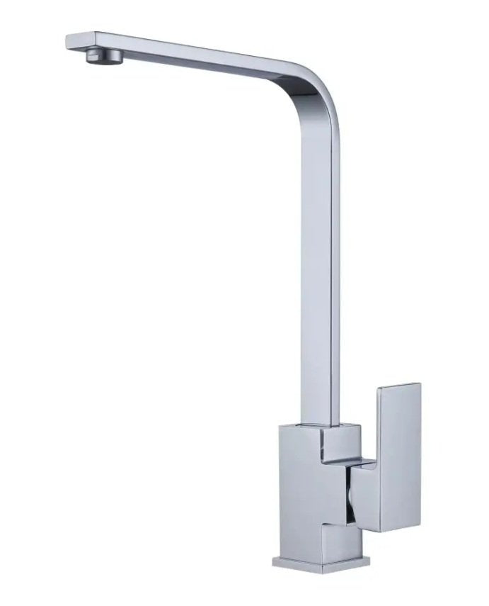 Chrome Square Gooseneck Swivel Spout Laundry Sink Kitchen Mixer Faucet Tap