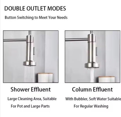 Kitchen Faucet with Dual Function Pull-Down Spray head Chrome