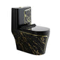 Luxury Floor Mounted Toilet With Black & Golden Stripe