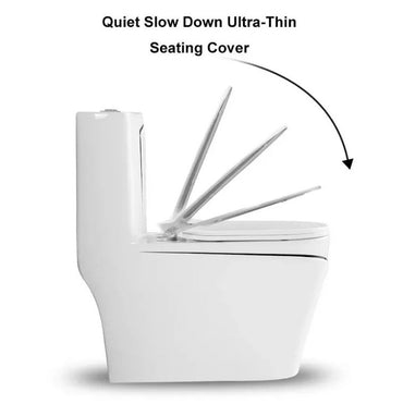 Luxury Floor Mounted Toilet With Black & Golden Stripe