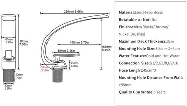 Brass Mixer Faucet Tap for Bathroom Sink