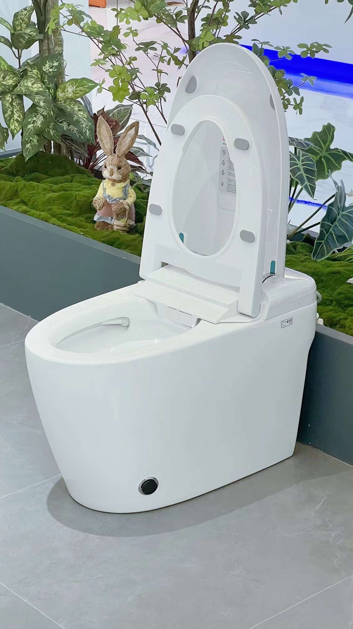 Smart Toilet, with Warm Water Dual Auto with Remote Flush, Self Clean