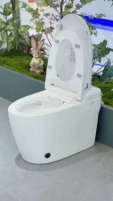 Smart Toilet, with Warm Water Dual Auto with Remote Flush, Self Clean
