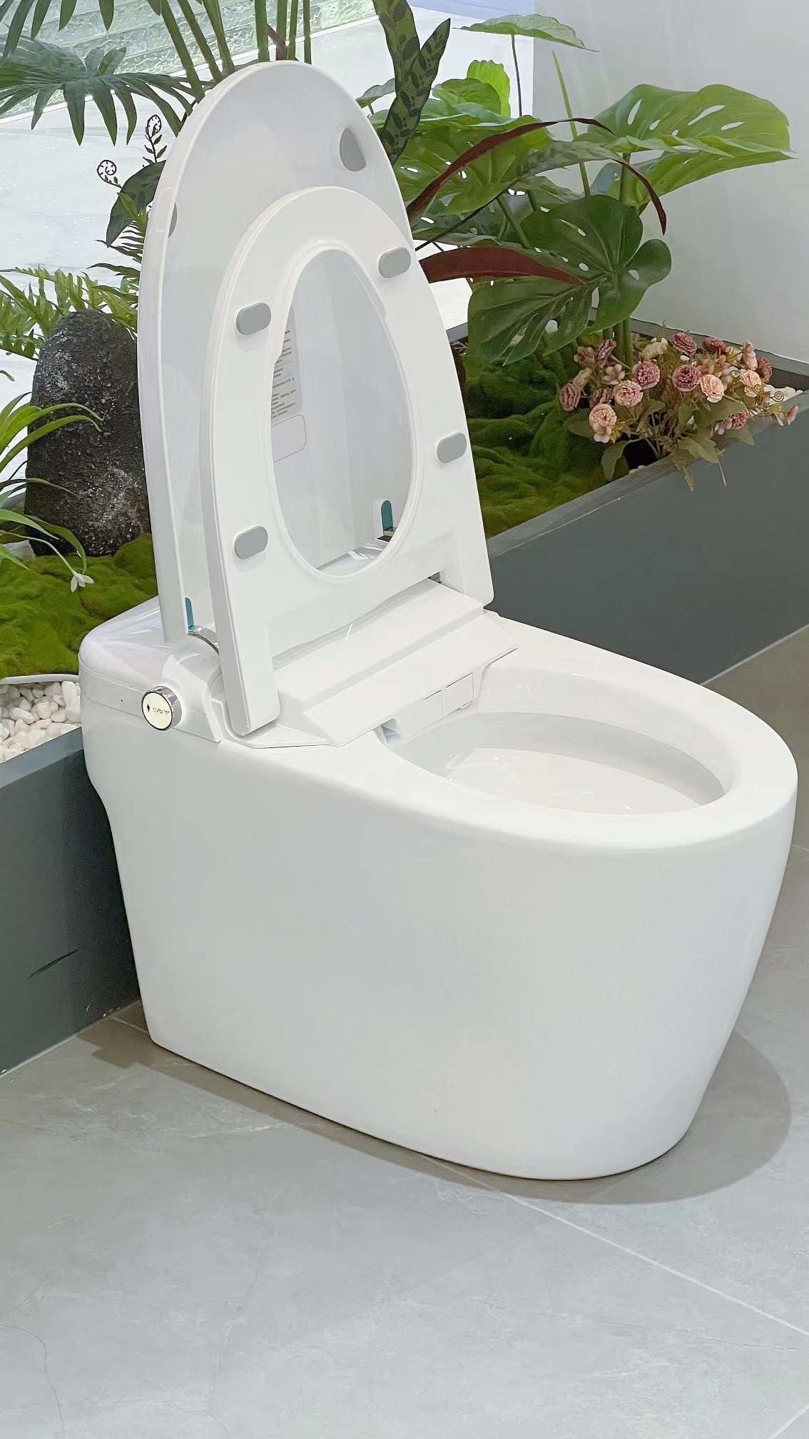 Smart Toilet, with Warm Water Dual Auto with Remote Flush, Self Clean