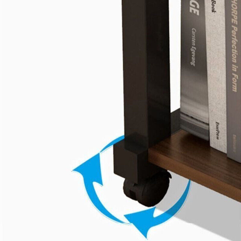 Overbed Table with Rolling Wheels Adjustable Laptop Desk